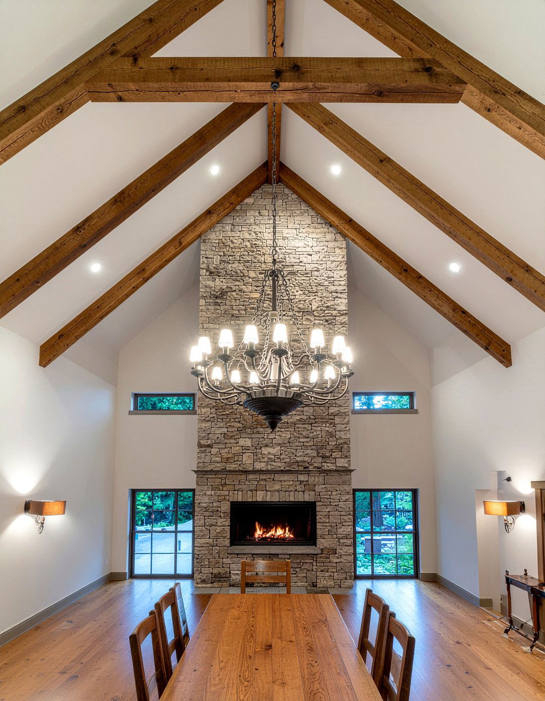 Vaulted Ceiling Lighting - 30 farmhouse chandelier dining room ideas