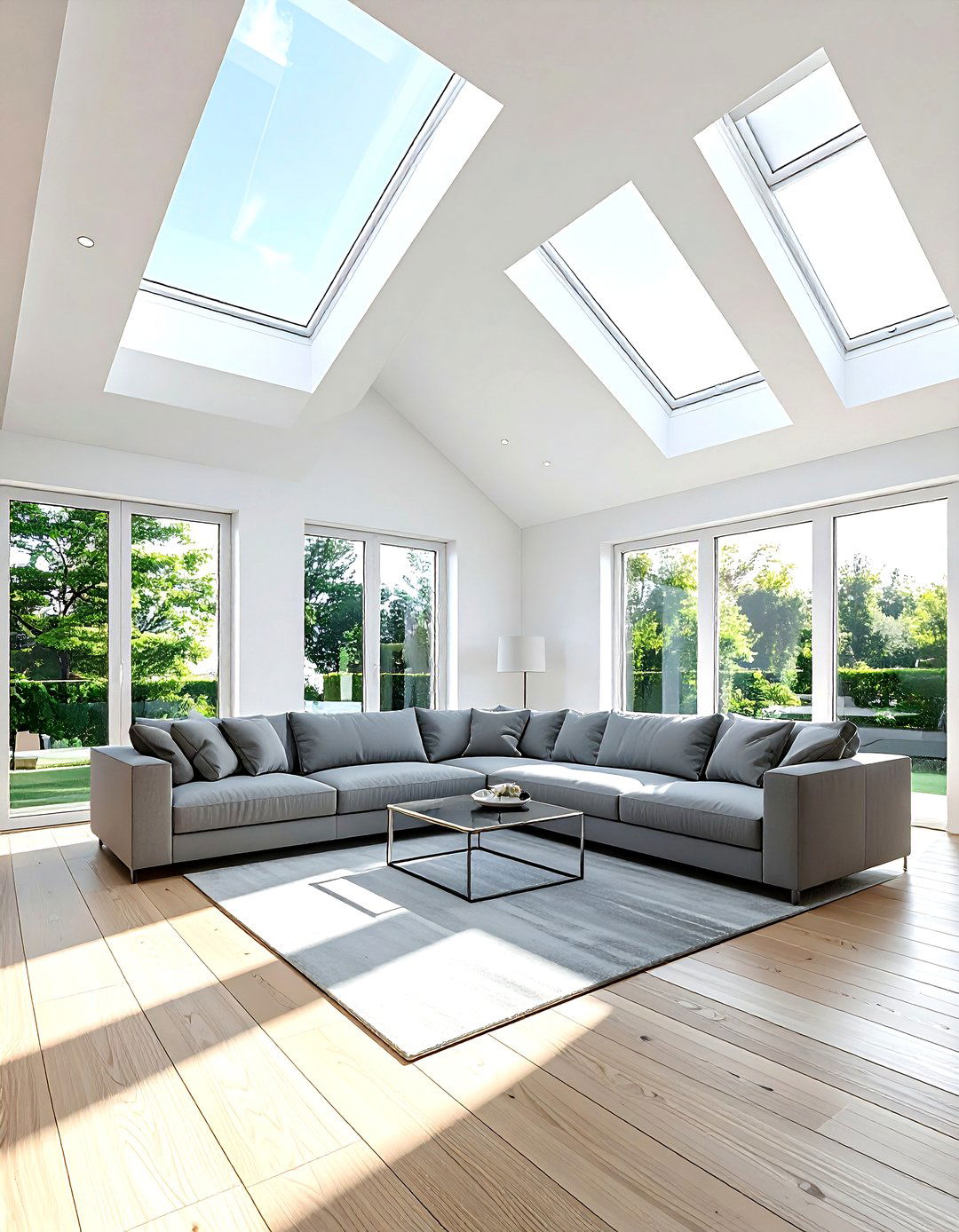 Vaulted Ceiling Living Room Skylight - 30 living room skylights