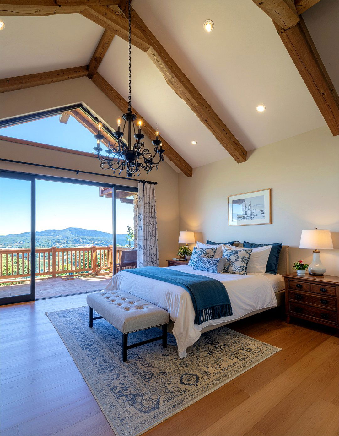 Vaulted Ceiling Mountain Bedroom - 30 mountain house bedroom ideas
