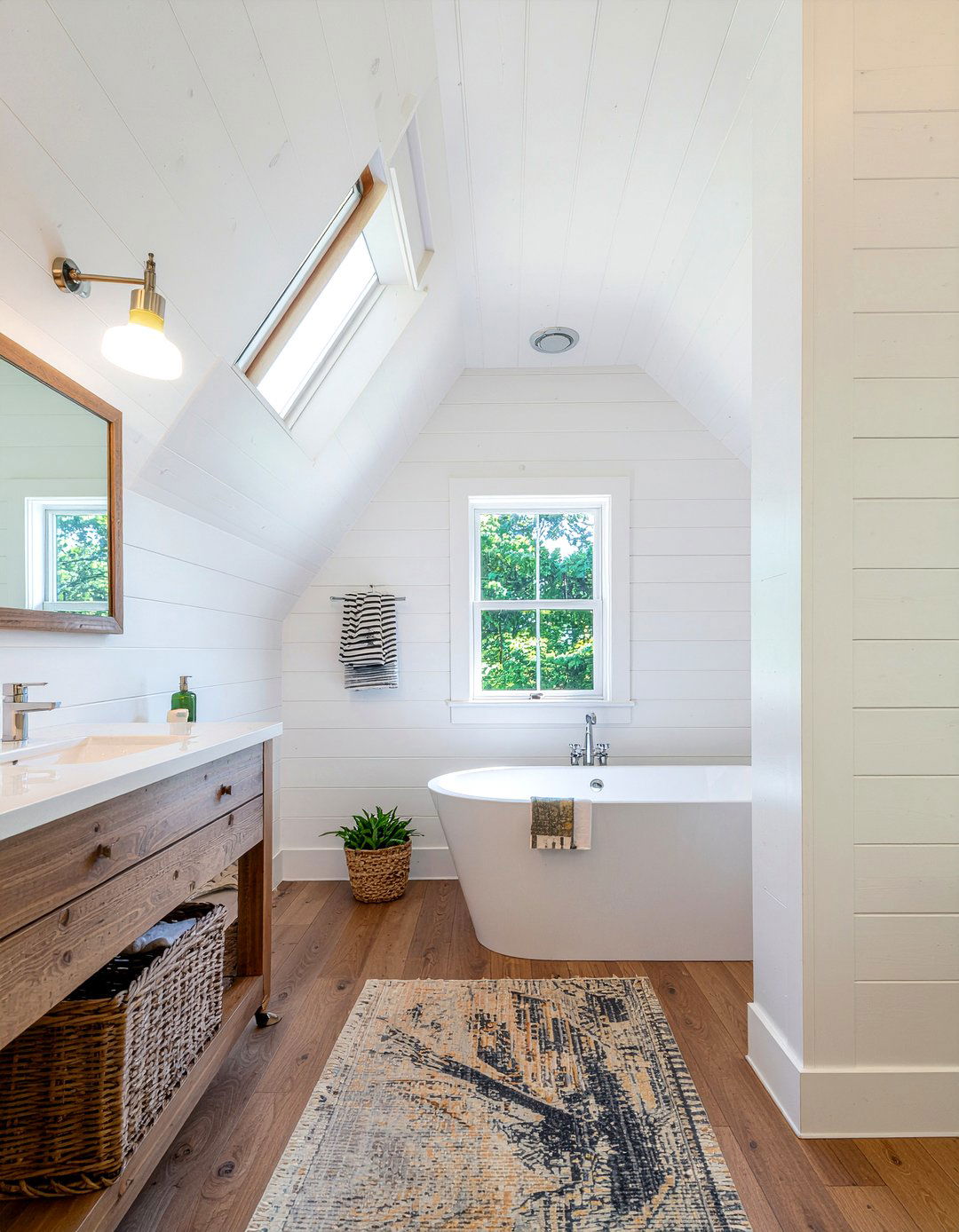 Vaulted Ceiling Skylight - 30 bathroom natural light ideas