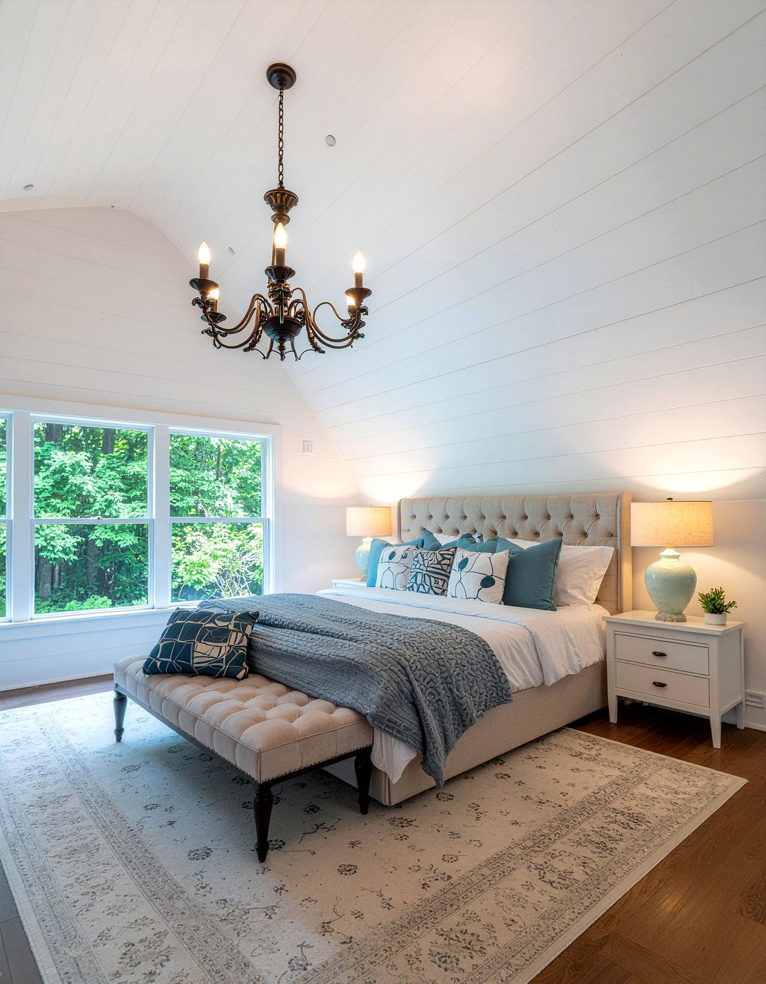 Vaulted ceiling bedroom - 30 New England bedroom ideas
