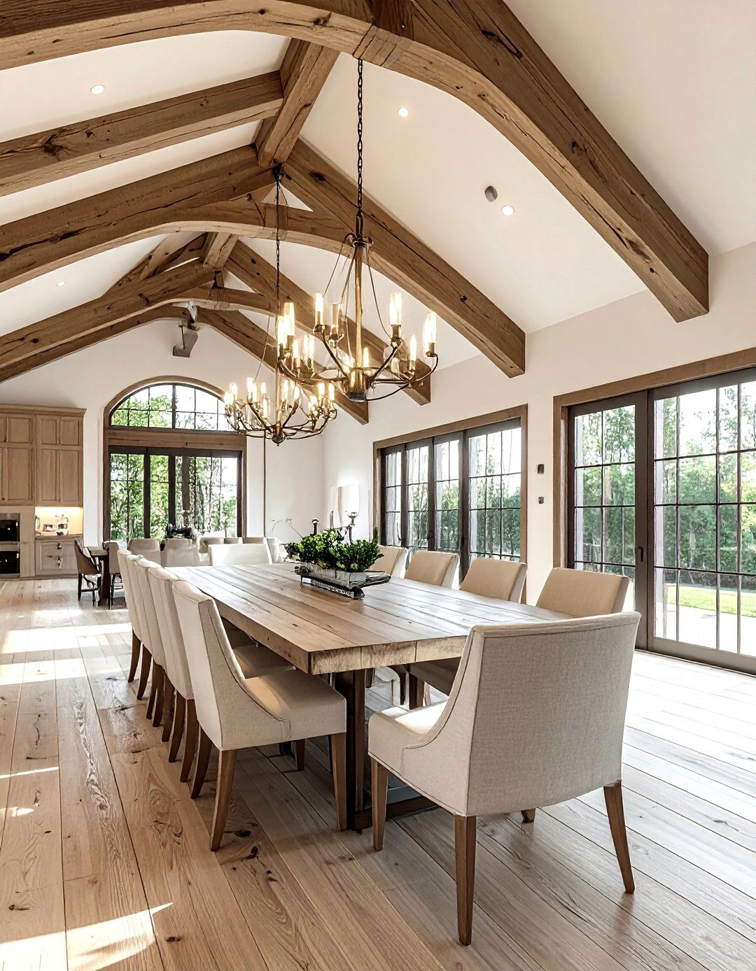 Vaulted ceiling dining room - 30 spacious dining room ideas