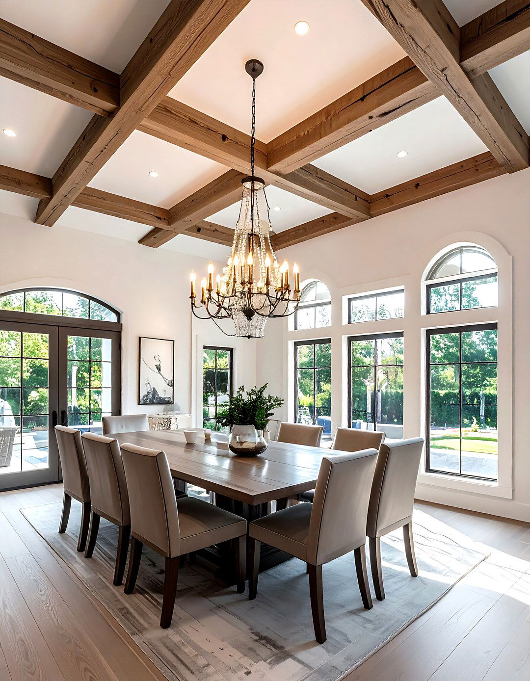 Vaulted ceiling dining room - 30 Fixer Upper dining room ideas