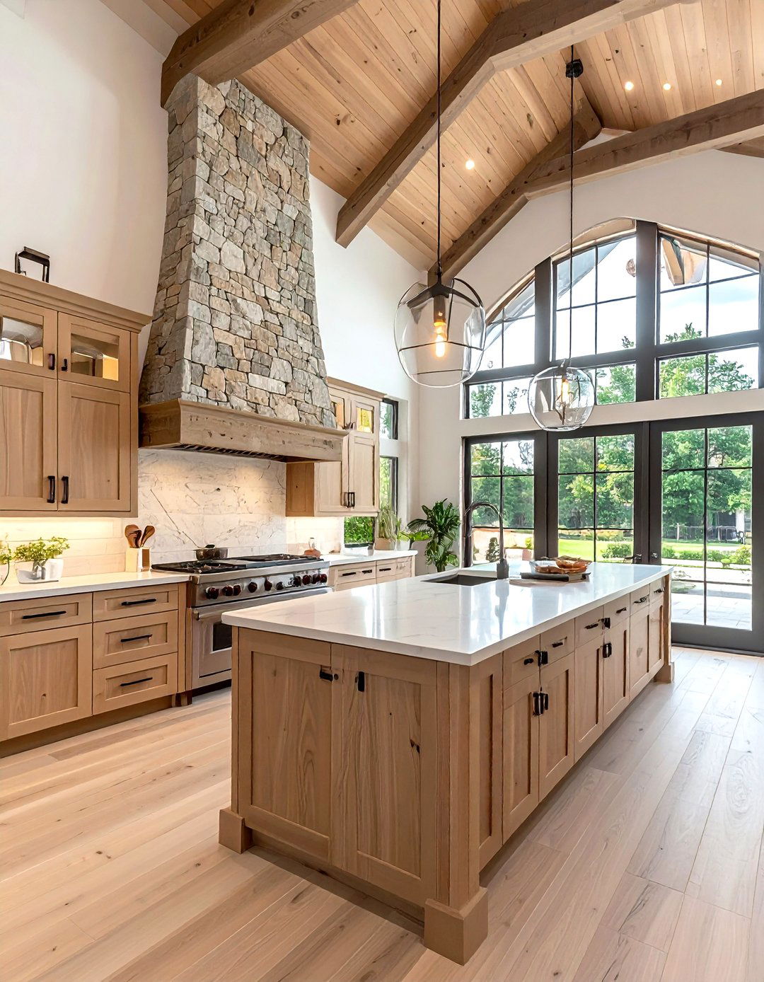 Vaulted ceiling kitchen - 30 ranch kitchen ideas