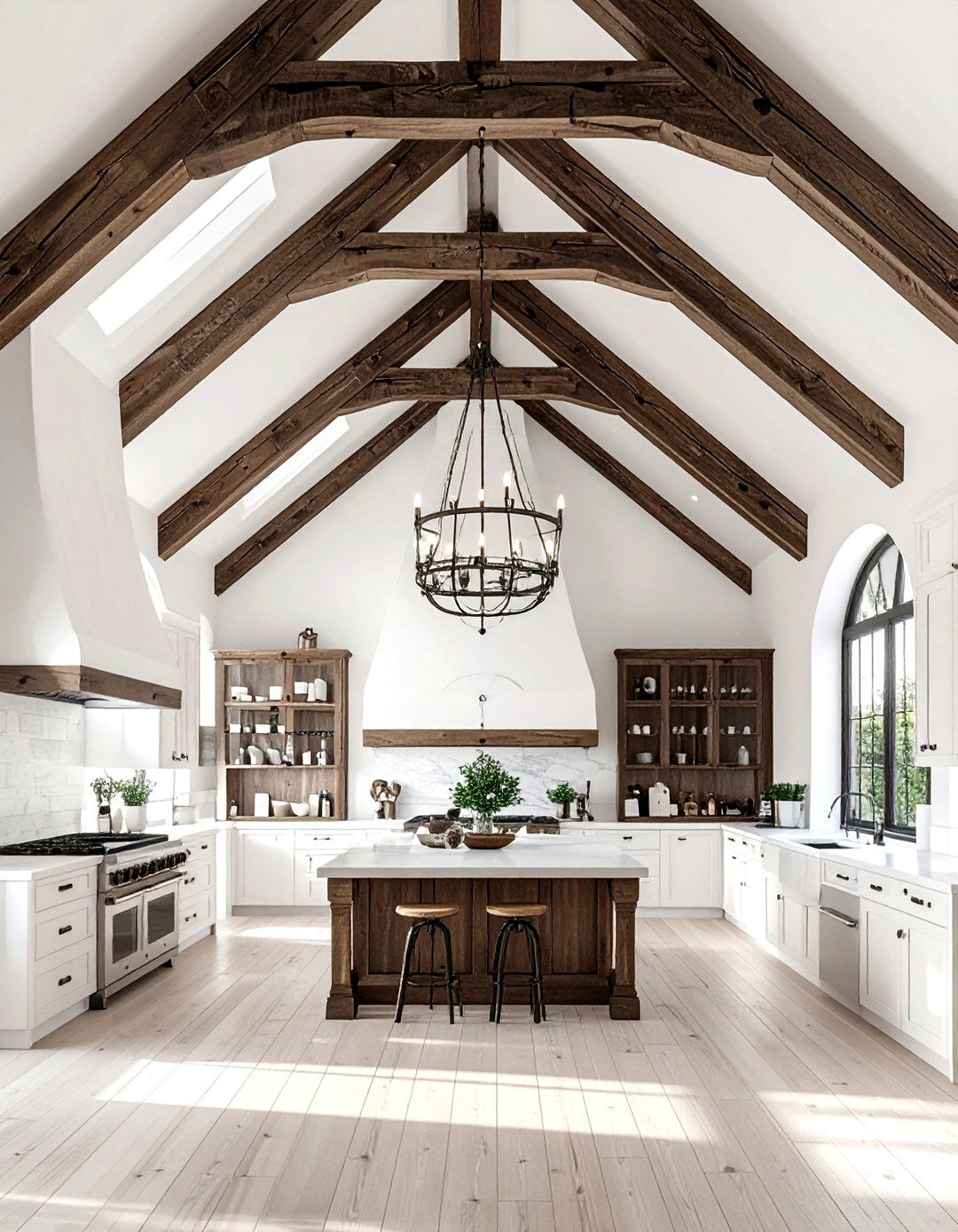 Vaulted ceiling kitchen - 30 rustic farmhouse kitchen ideas