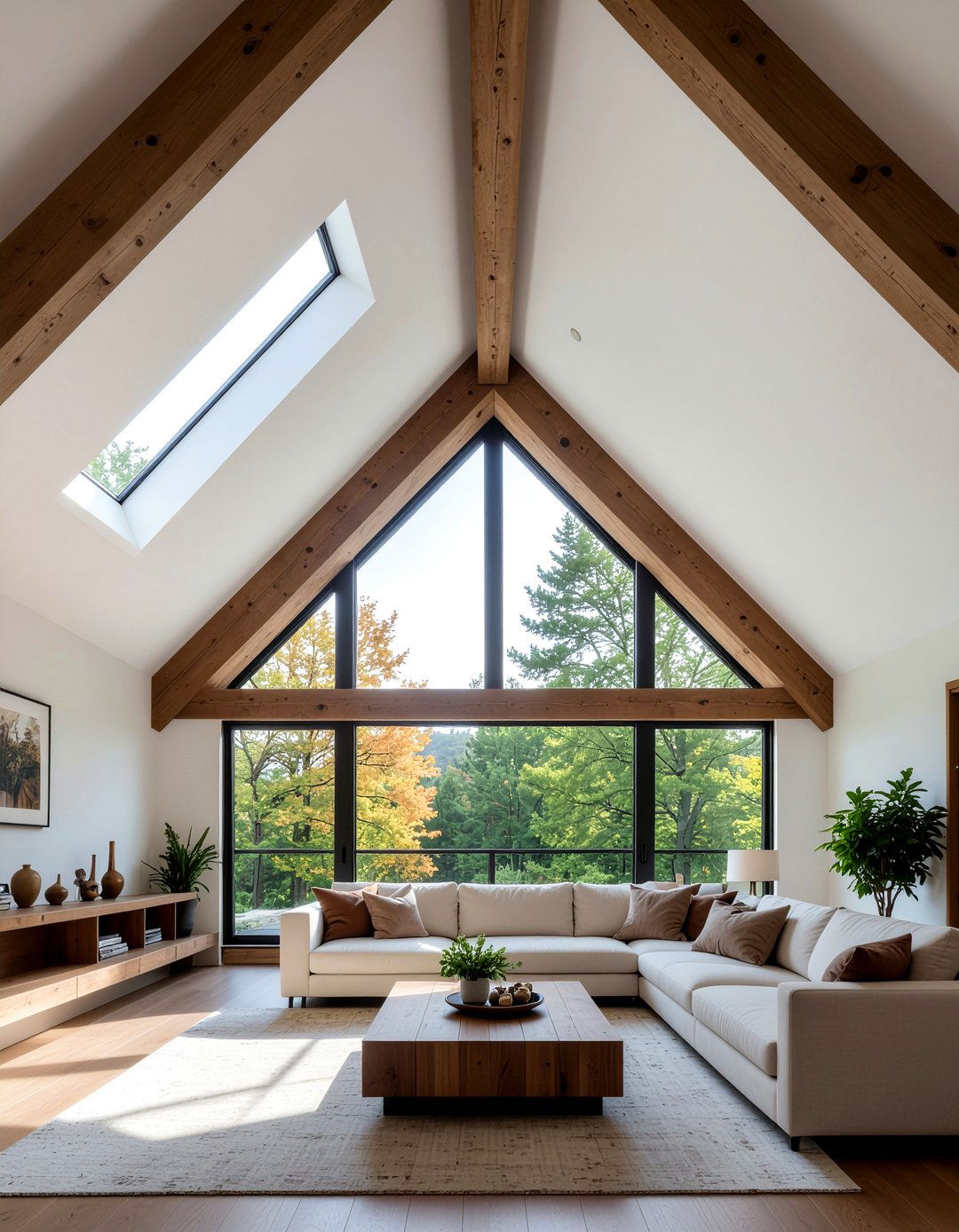 Vaulted ceiling living room - 30 living room natural light ideas