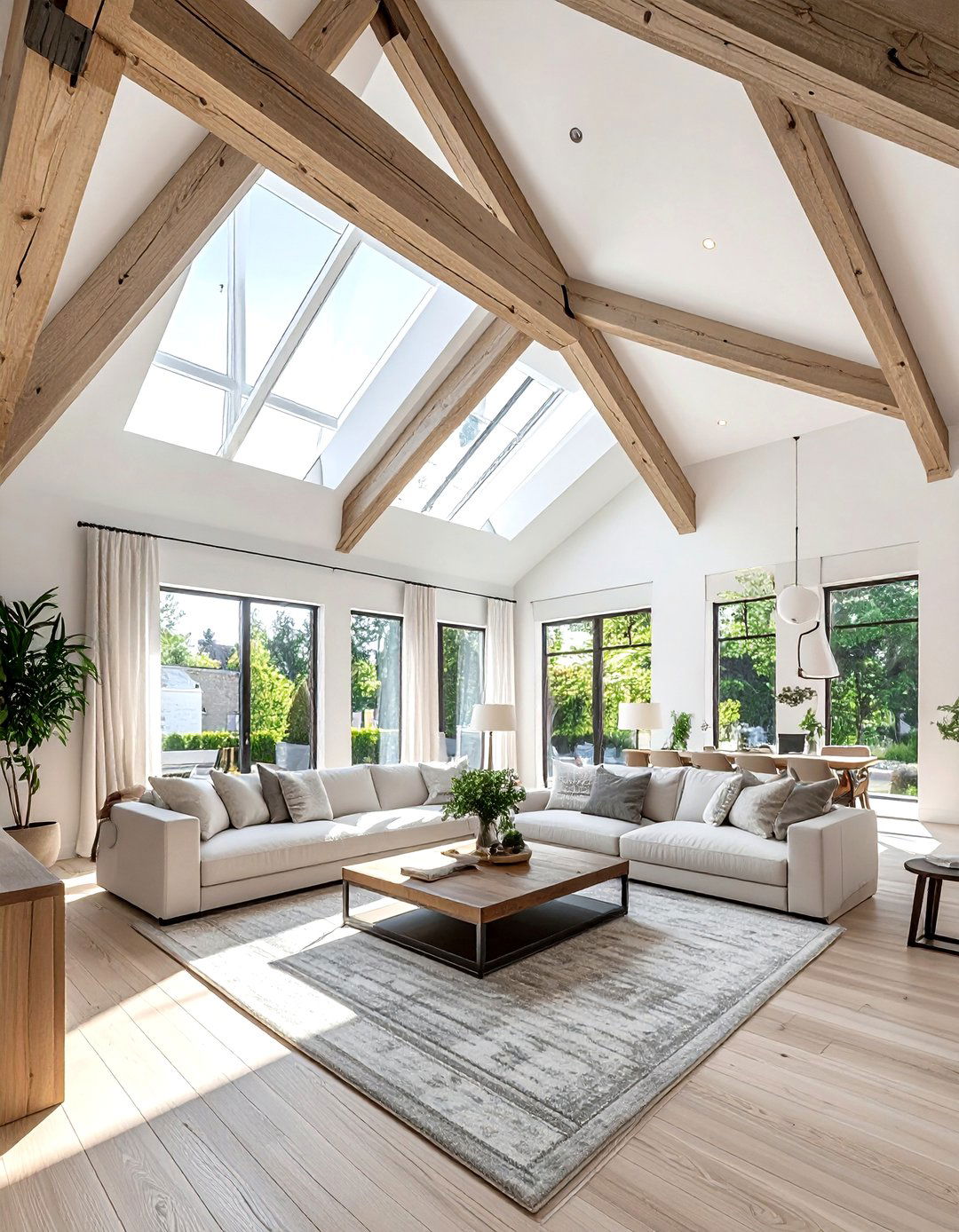 Vaulted ceiling living room - 30 airy living room ideas