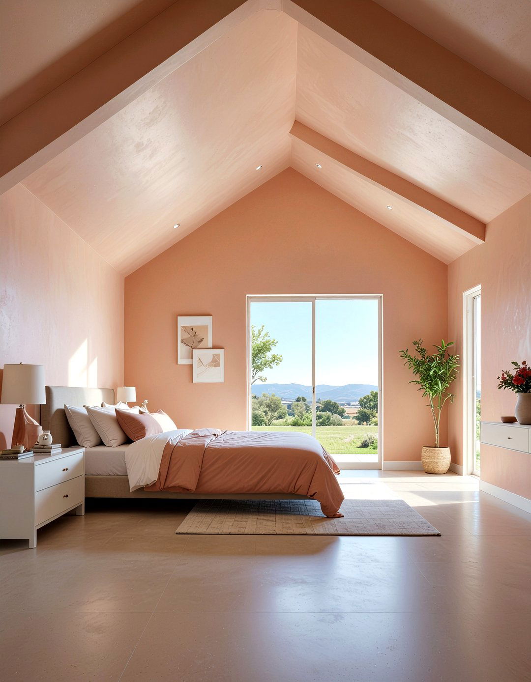 Vaulted ceiling paint - 30 high ceiling bedroom ideas