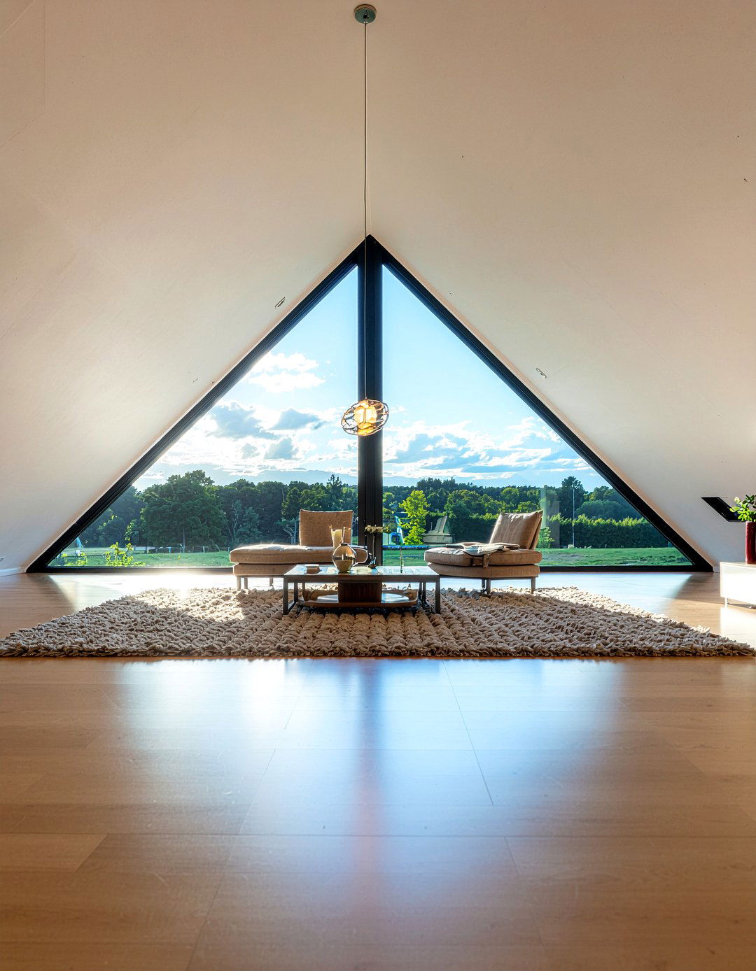 Vaulted ceiling picture window - 30 living room picture windows