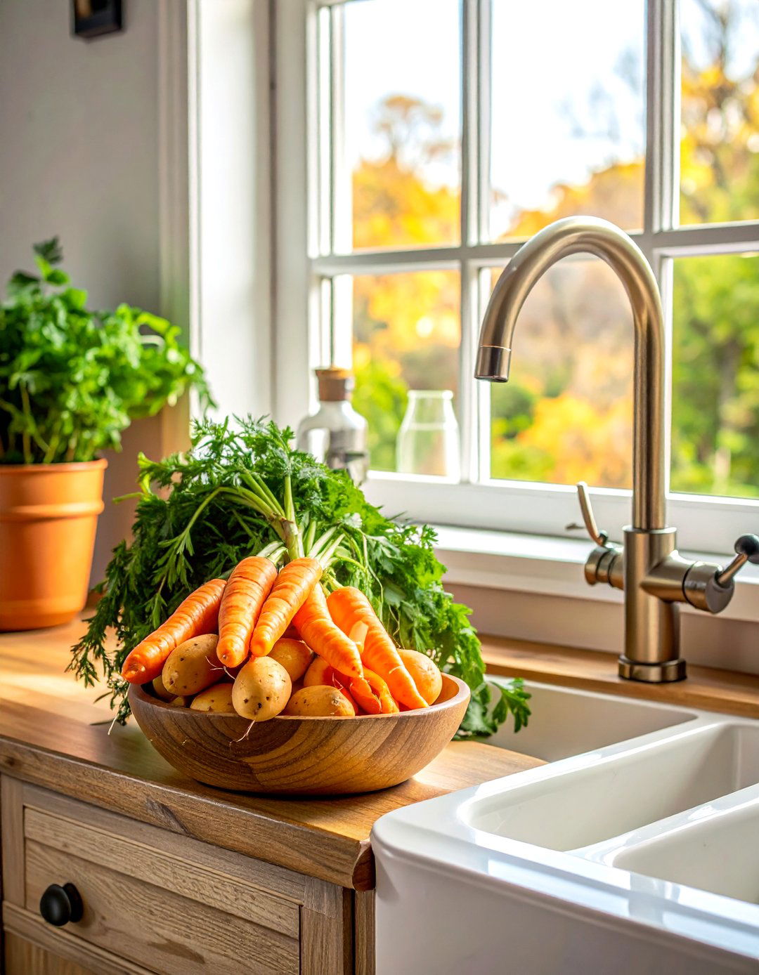 Vegetable Scrub Brush - 30 water-saving kitchen ideas