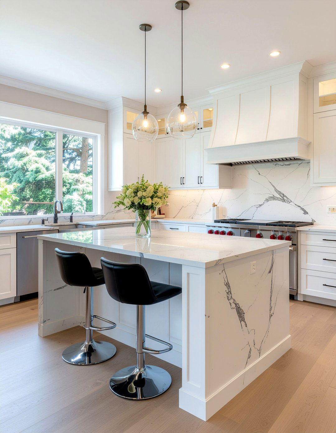 Veined Granite Kitchen - 30 granite countertop kitchen ideas