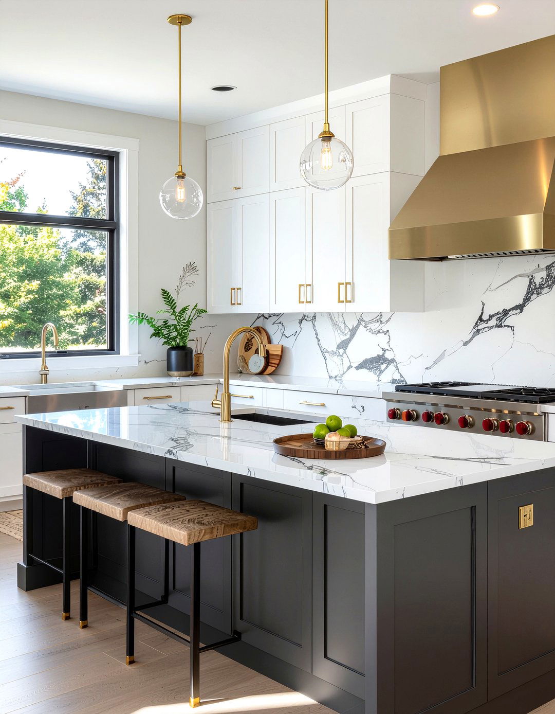 Veined Quartz Slab Kitchen - 30 slab backsplash kitchen ideas