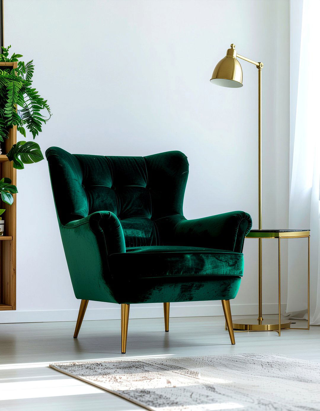 Velvet Accent Chair - 30 effortless decor ideas