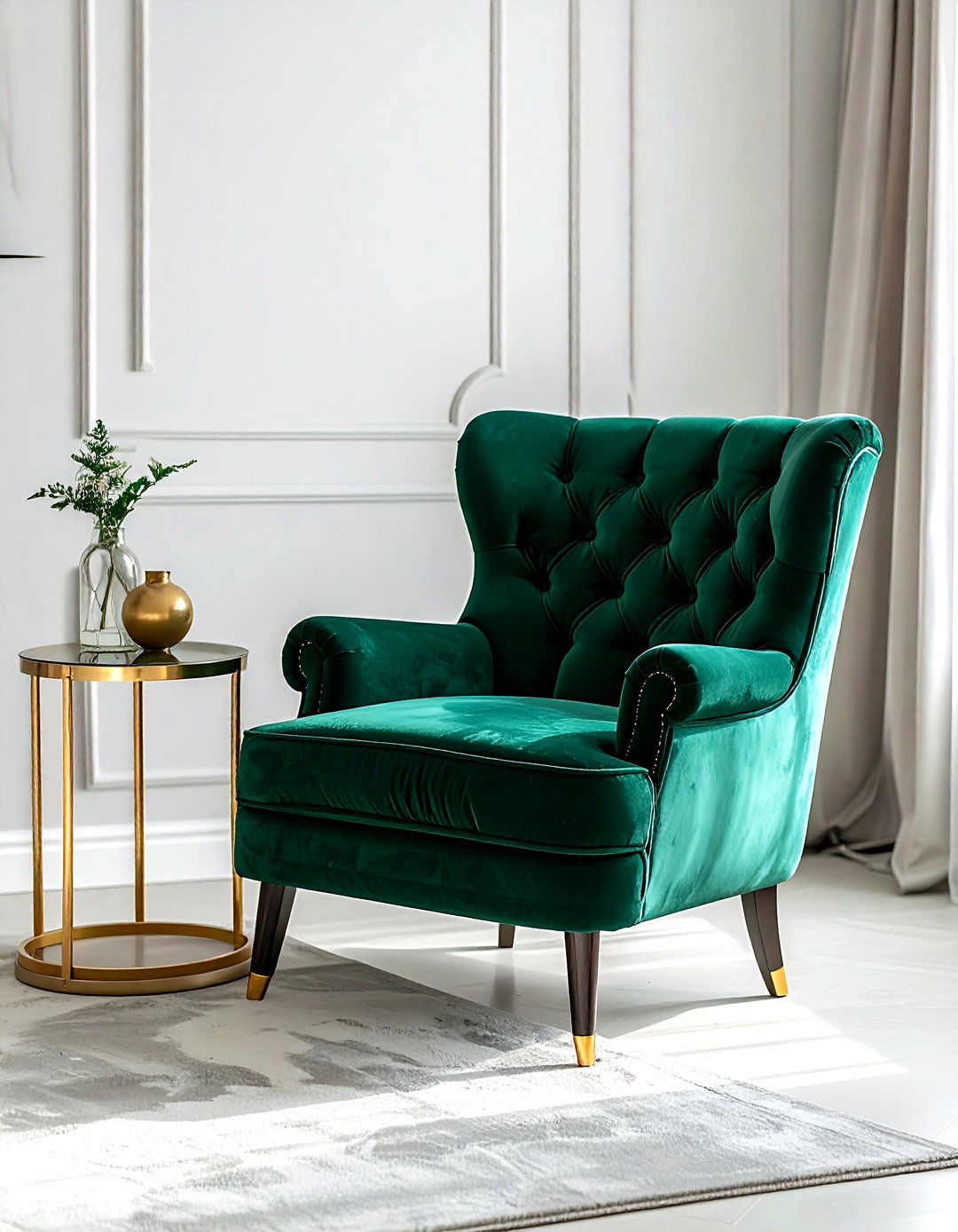 Velvet Accent Chair - 30 interior designer decor ideas