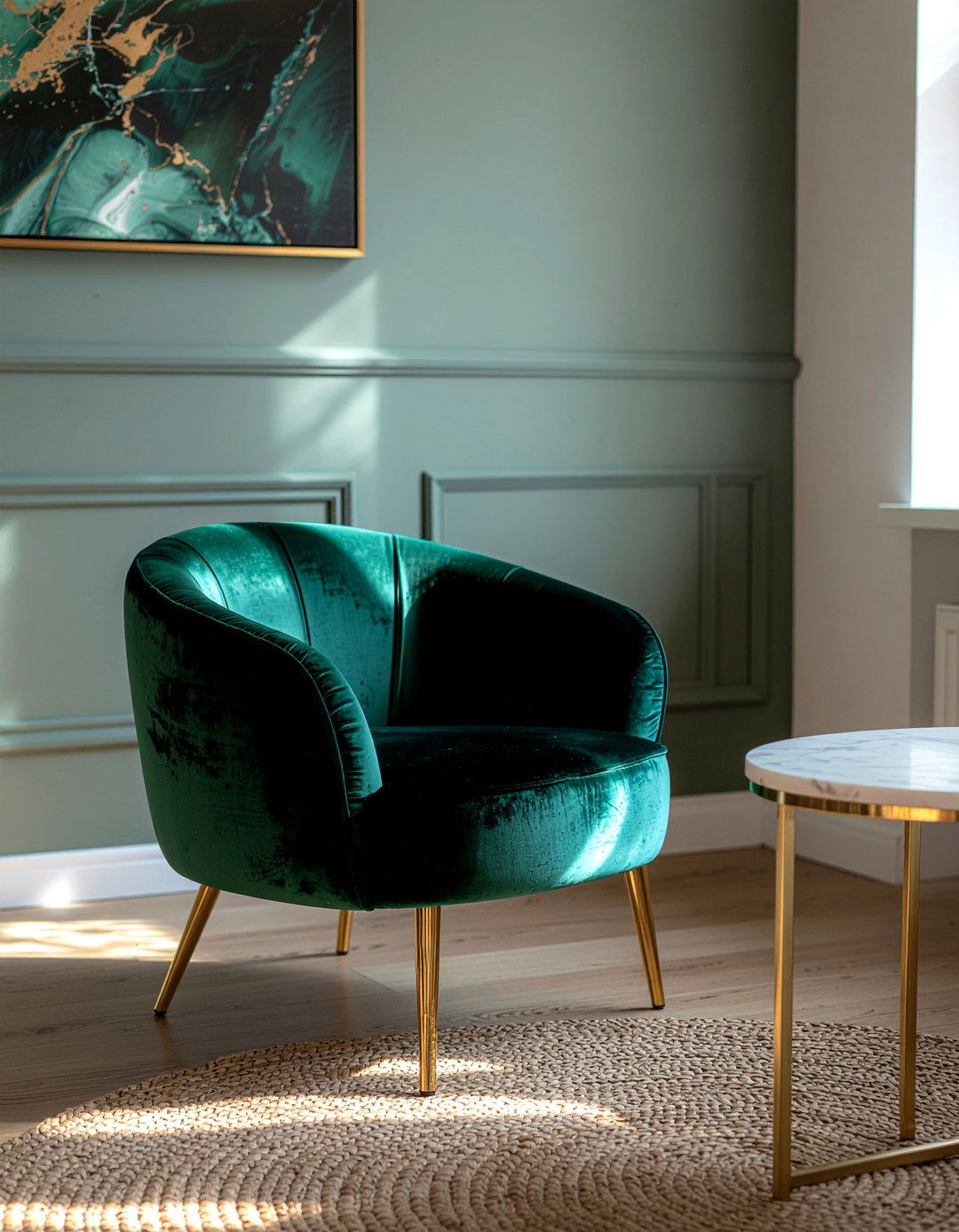 Velvet Accent Chair - 30 living room armchairs