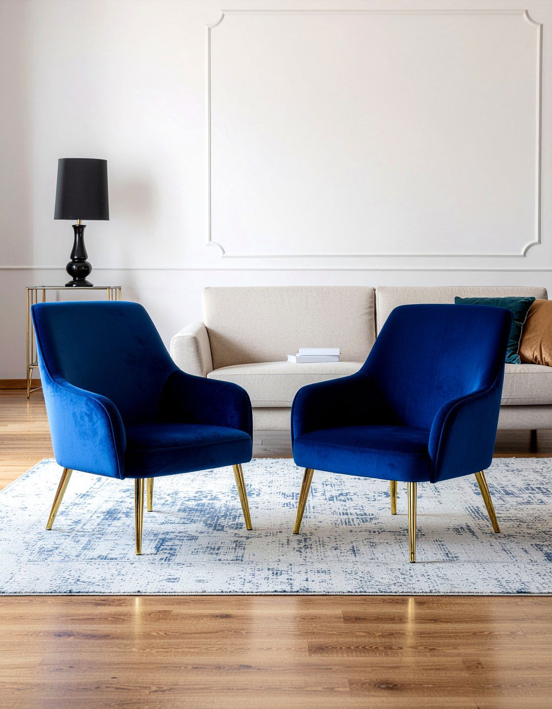 Velvet Accent Chairs - 30 grand living room ideas