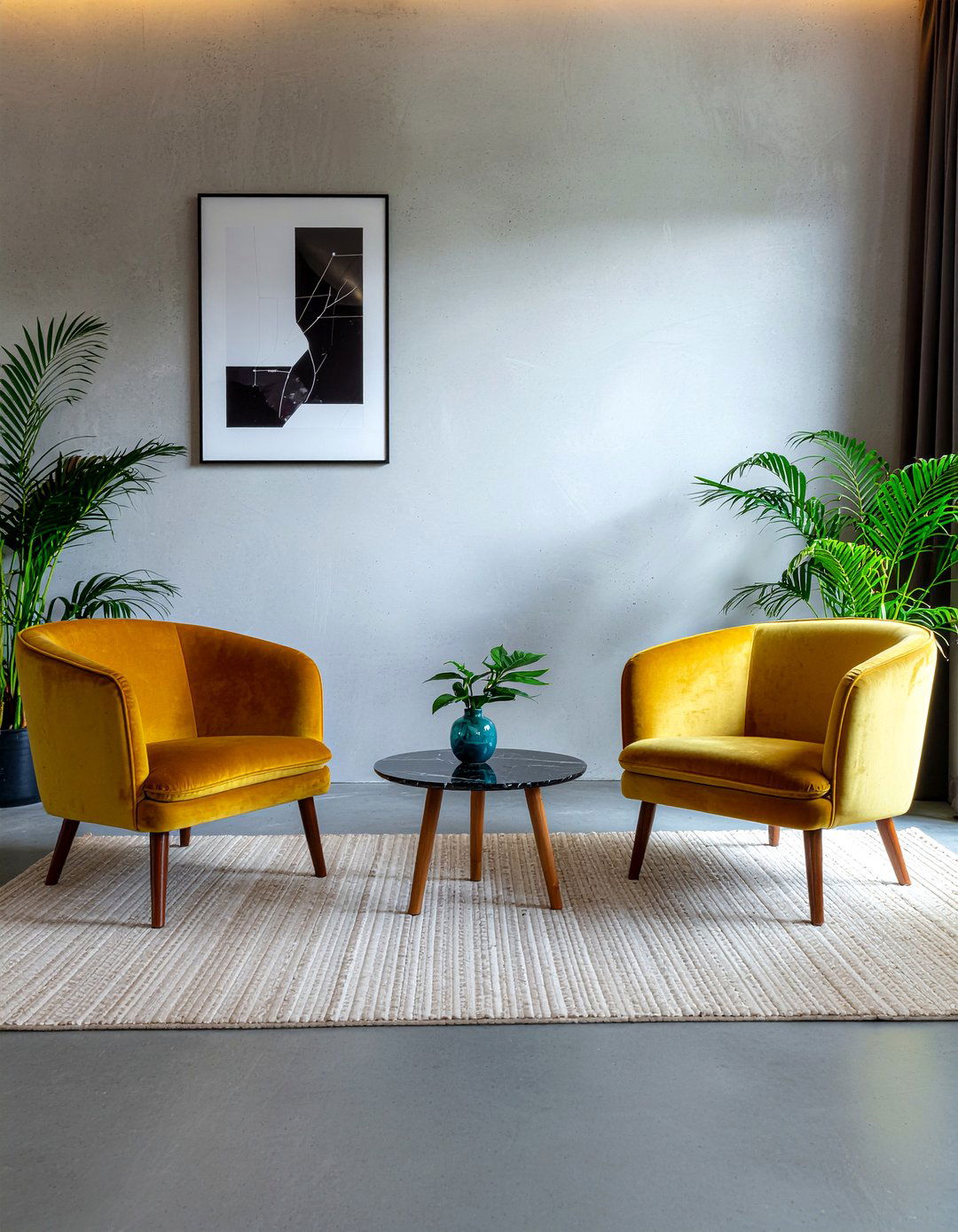 Velvet Accent Chairs - 30 living room anchor piece ideas