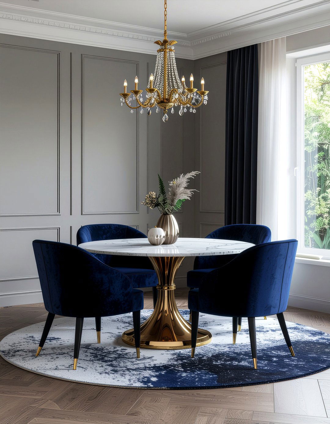 Velvet Armchair - 30 dining room timeless element ideas