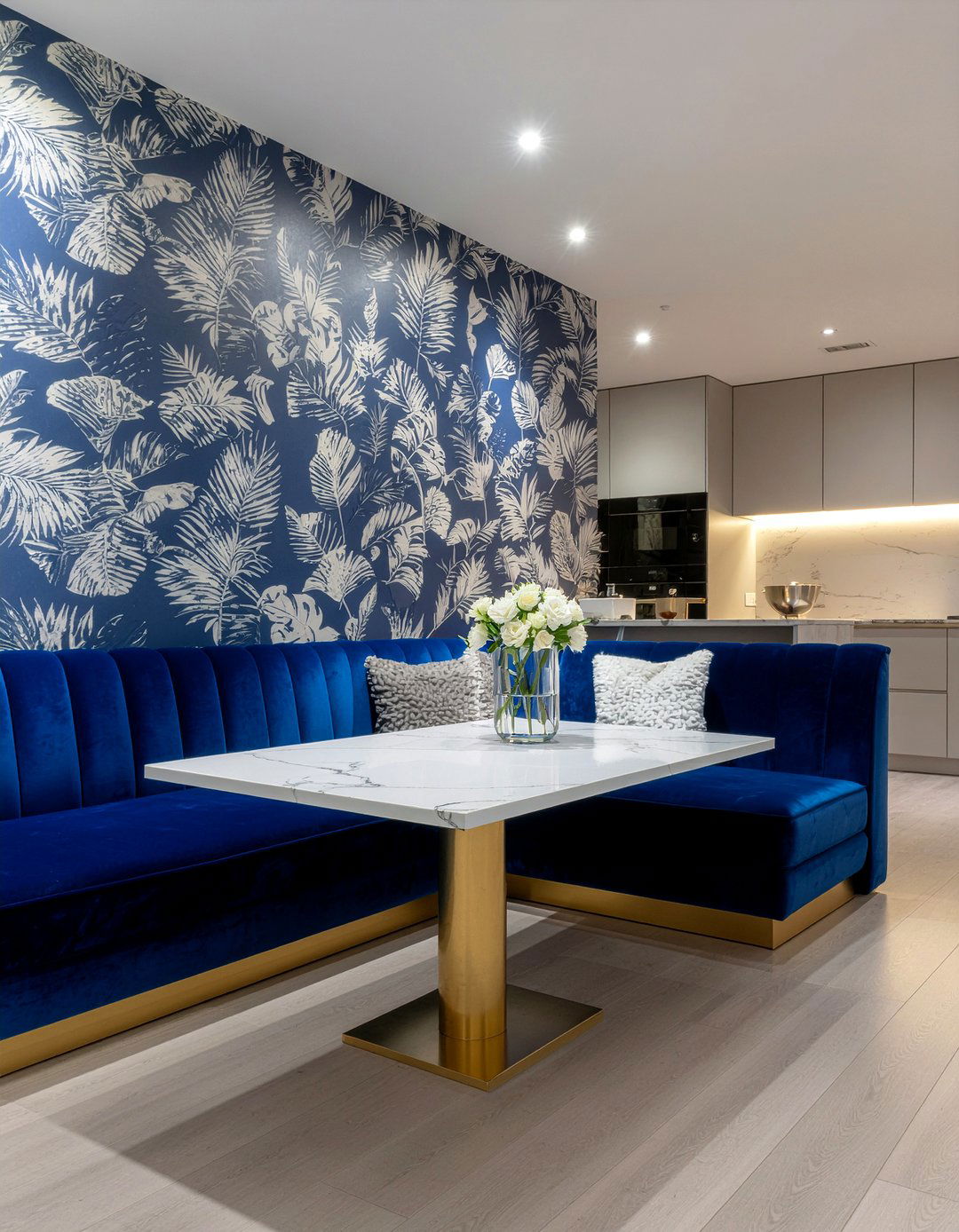 Velvet Banquette Seating - 30 kitchen bench seating ideas