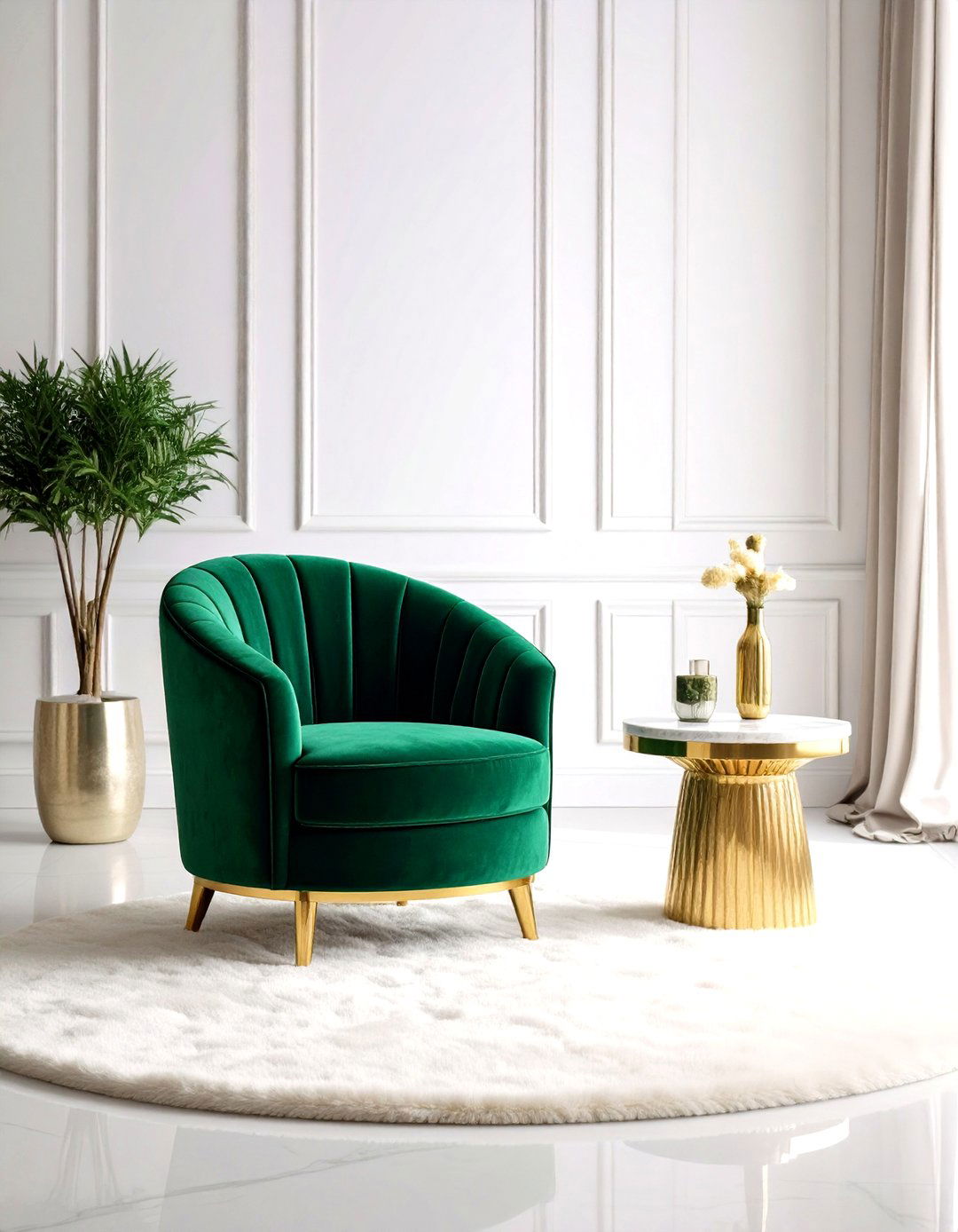 Velvet Barrel Chair - 30 living room barrel chair ideas