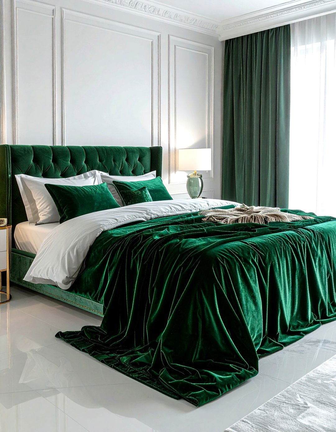 Velvet Blanket Bed Runner - 30 blanket styling ideas