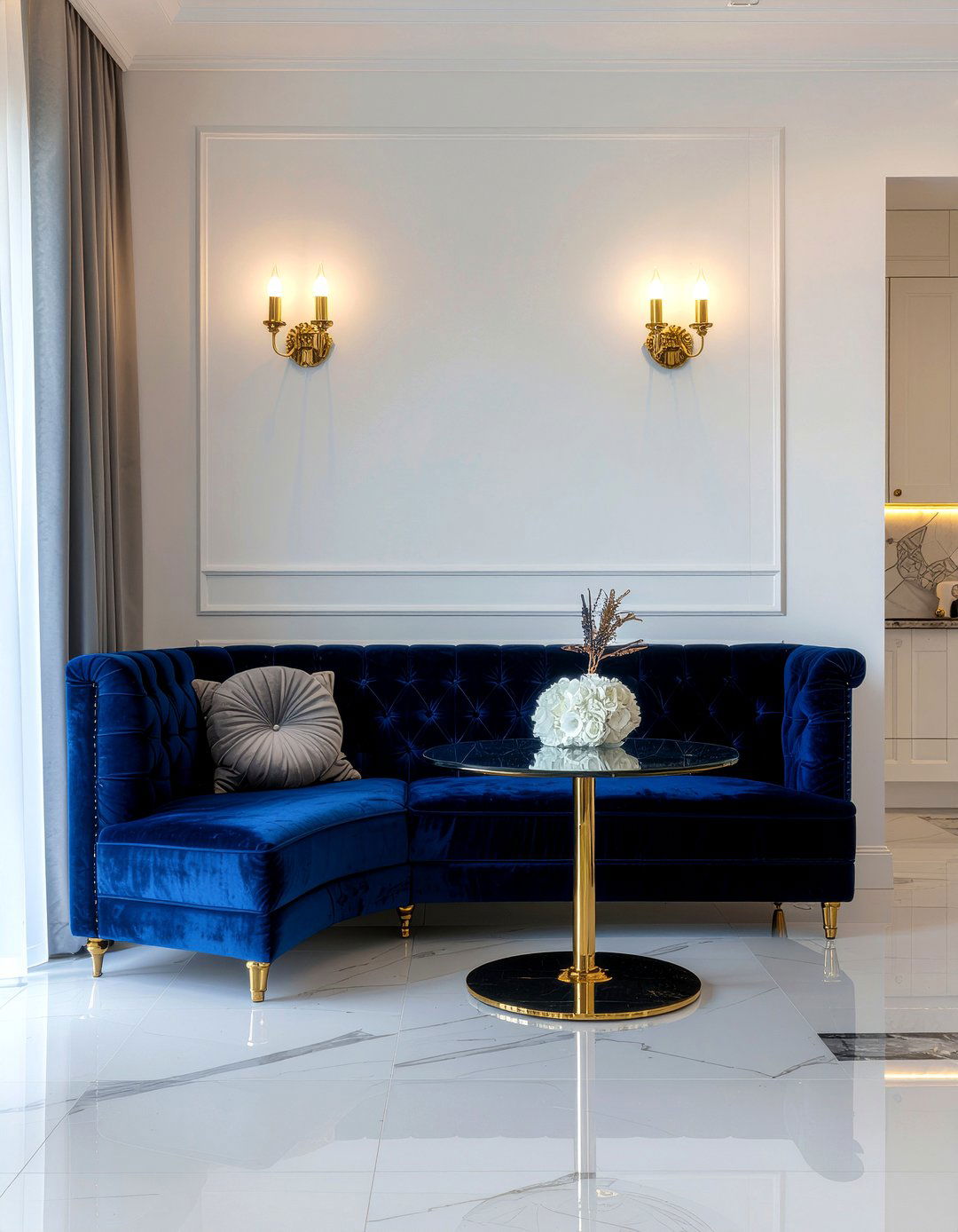 Velvet Booth Seating - 30 kitchen nook ideas