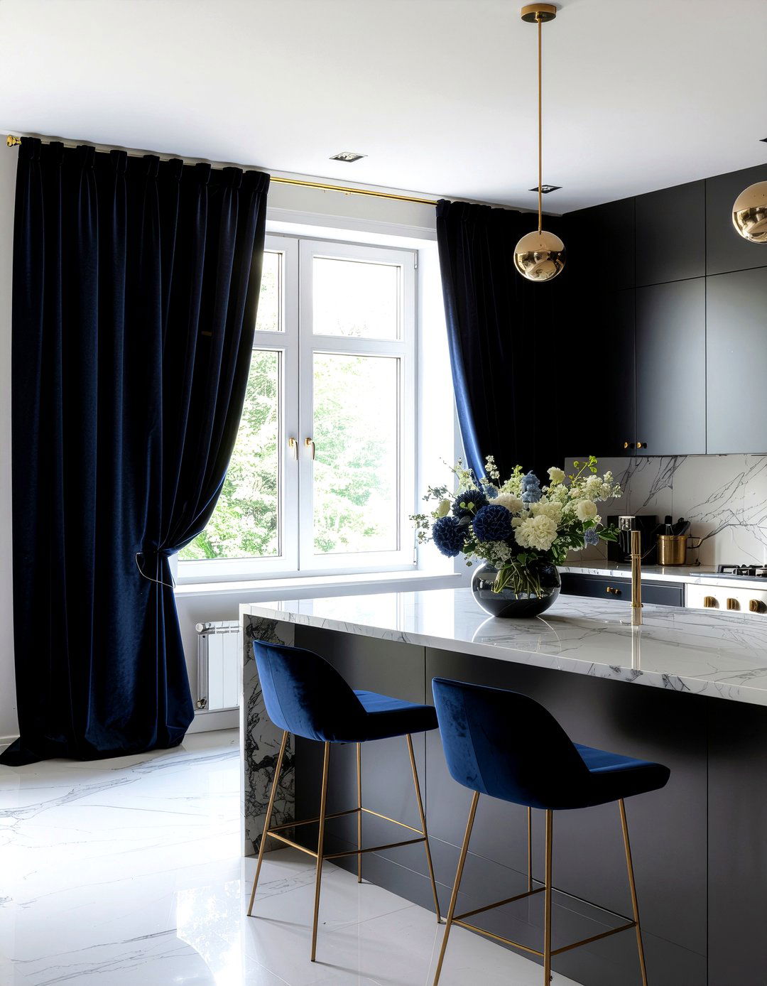 Velvet Cafe Curtain - 30 kitchen cafe curtain ideas