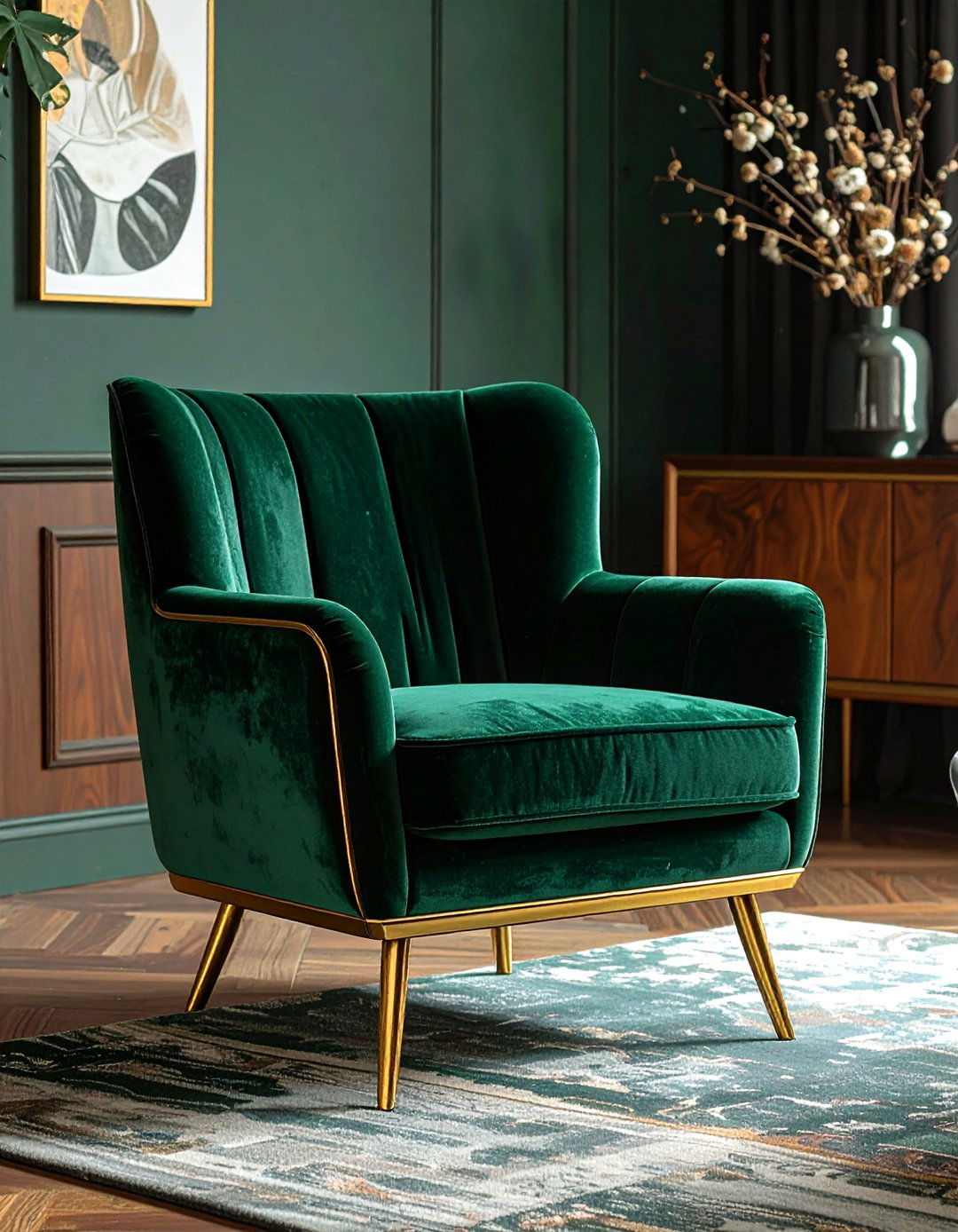 Velvet Chair - 30 relaxing decor ideas