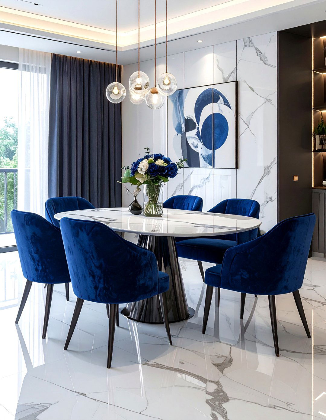 Velvet Chair Dining Room - 30 popular dining room ideas