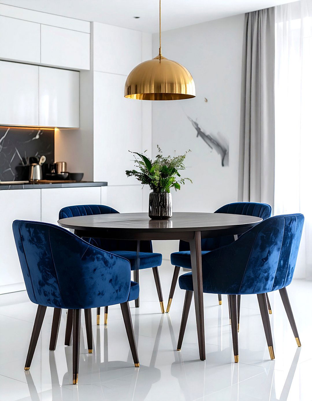 Velvet Chair Dining - 30 perfect dining room ideas
