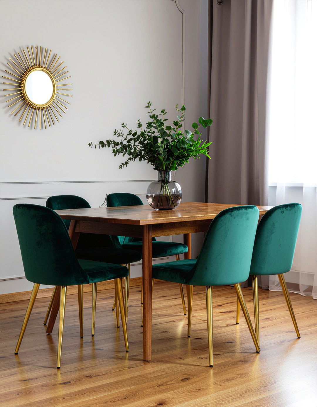 Velvet Chair Texture Dining Room - 30 no rug dining room ideas