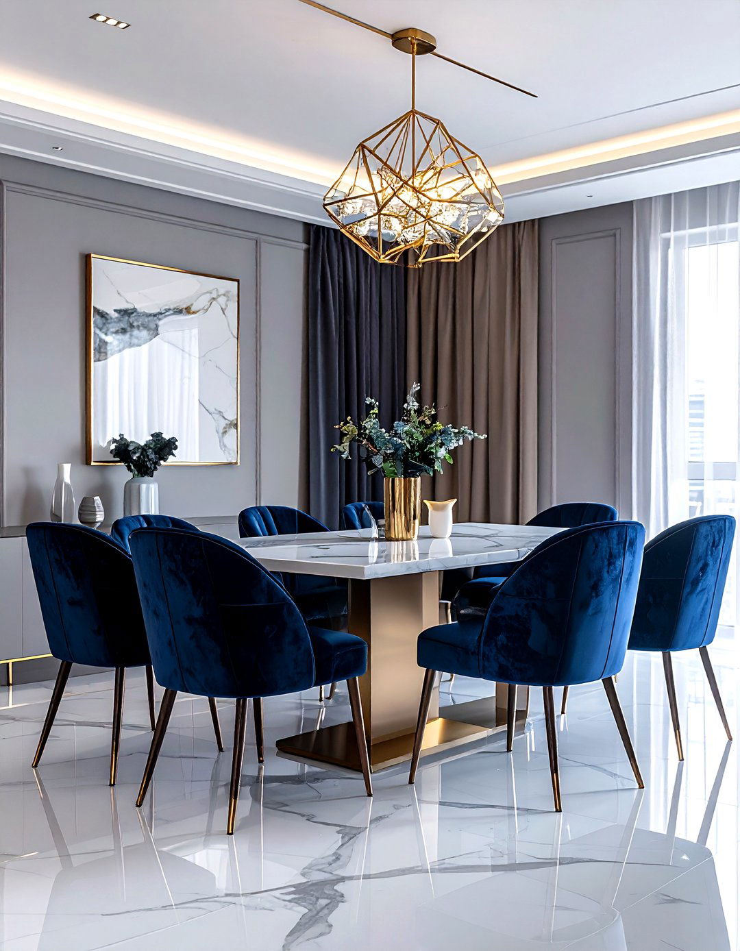 Velvet Chair - 30 amazing dining room ideas