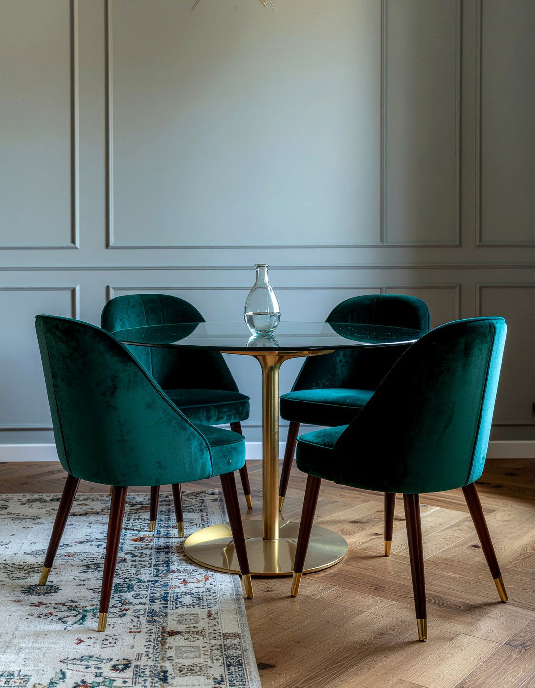 Velvet Chairs - 30 relaxed dining room ideas