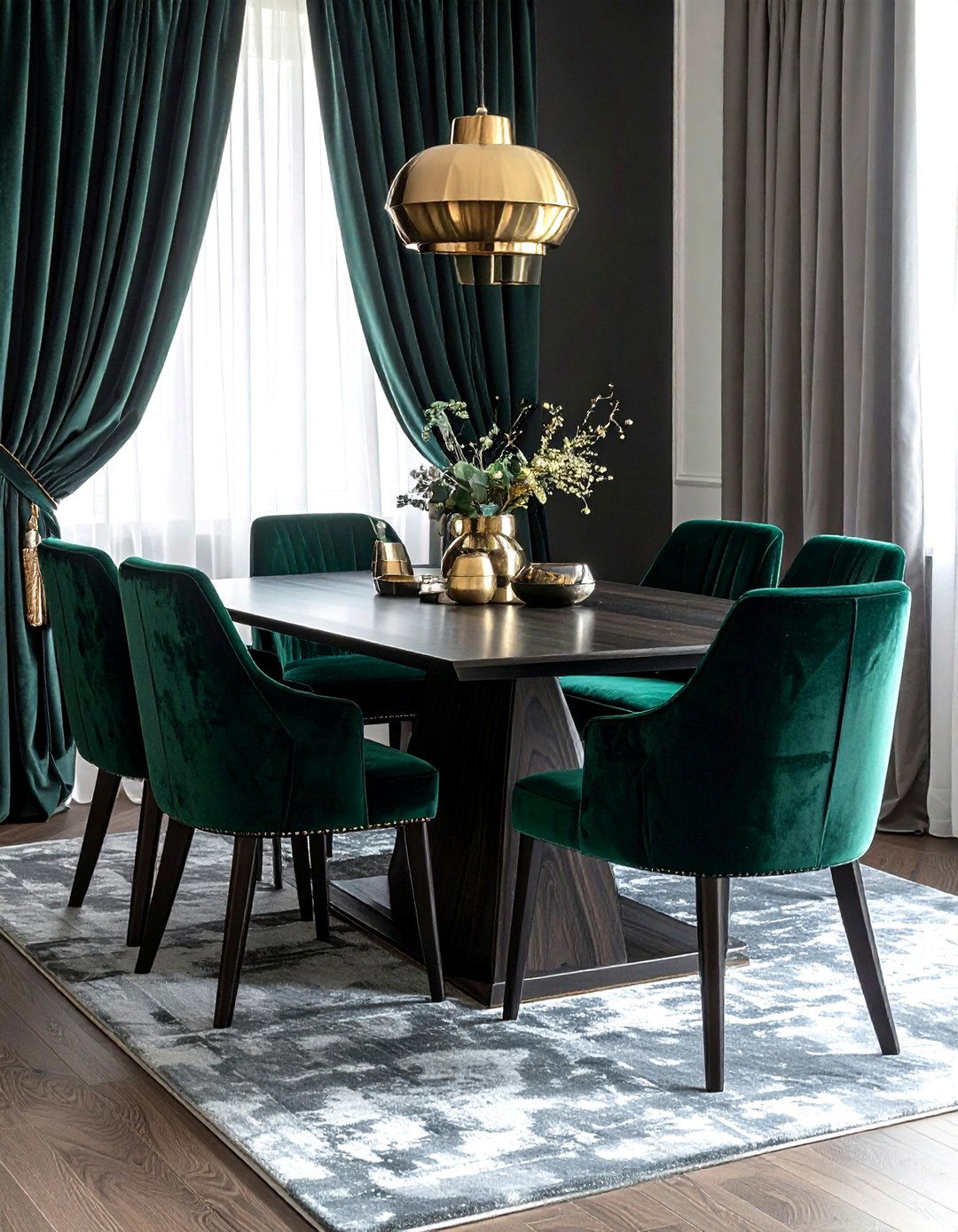 Velvet Chairs Dining Room - 30 glam dining room ideas
