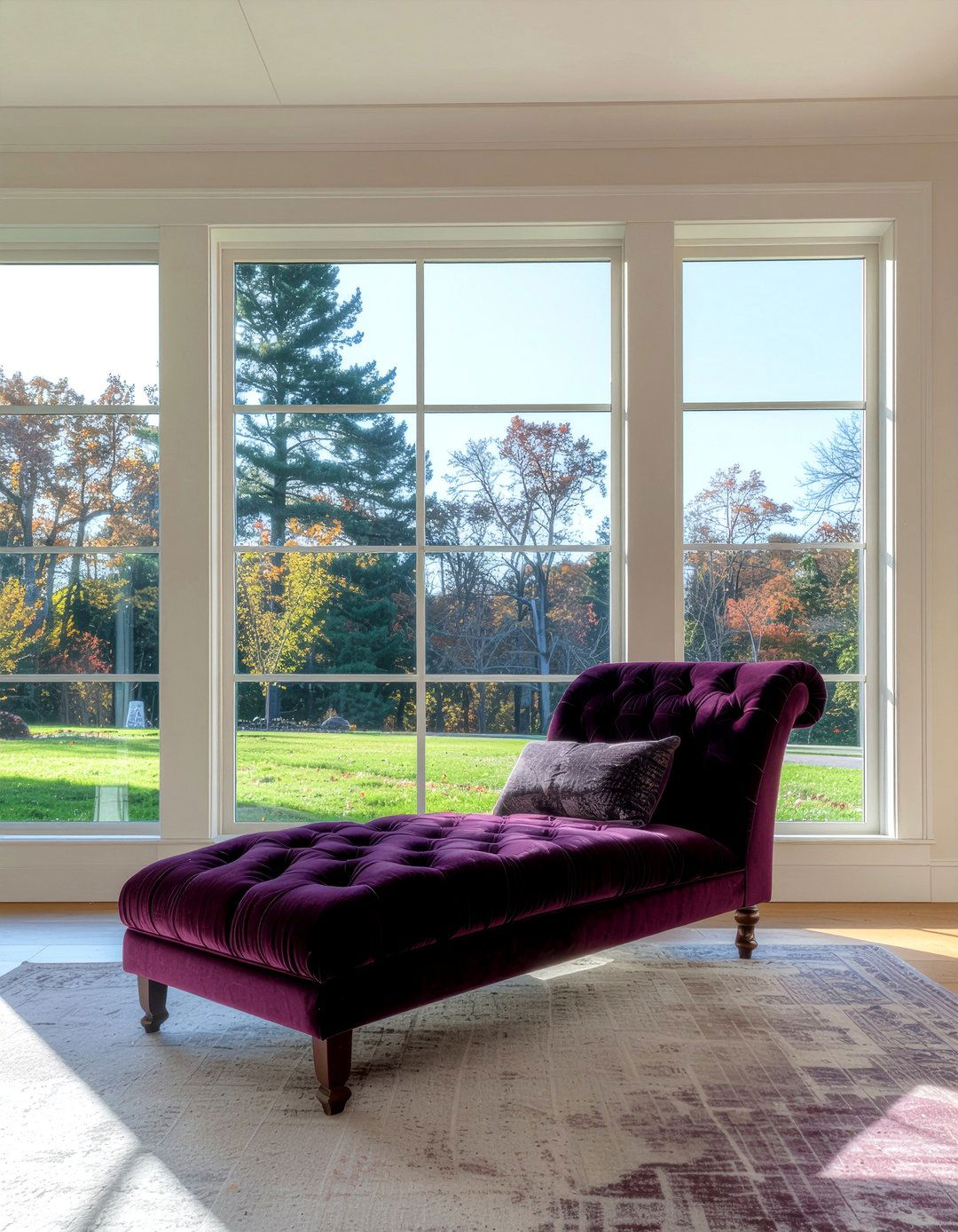 Velvet Chaise Lounge - 30 living room eclectic furniture ideas