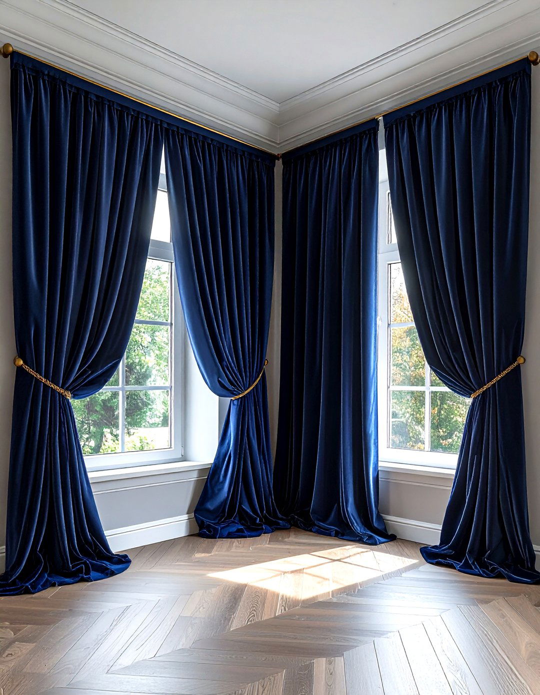 Velvet Curtains - 30 cheap decor ideas