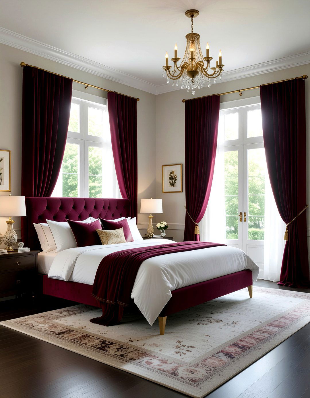 Velvet Curtains - 30 quick bedroom ideas