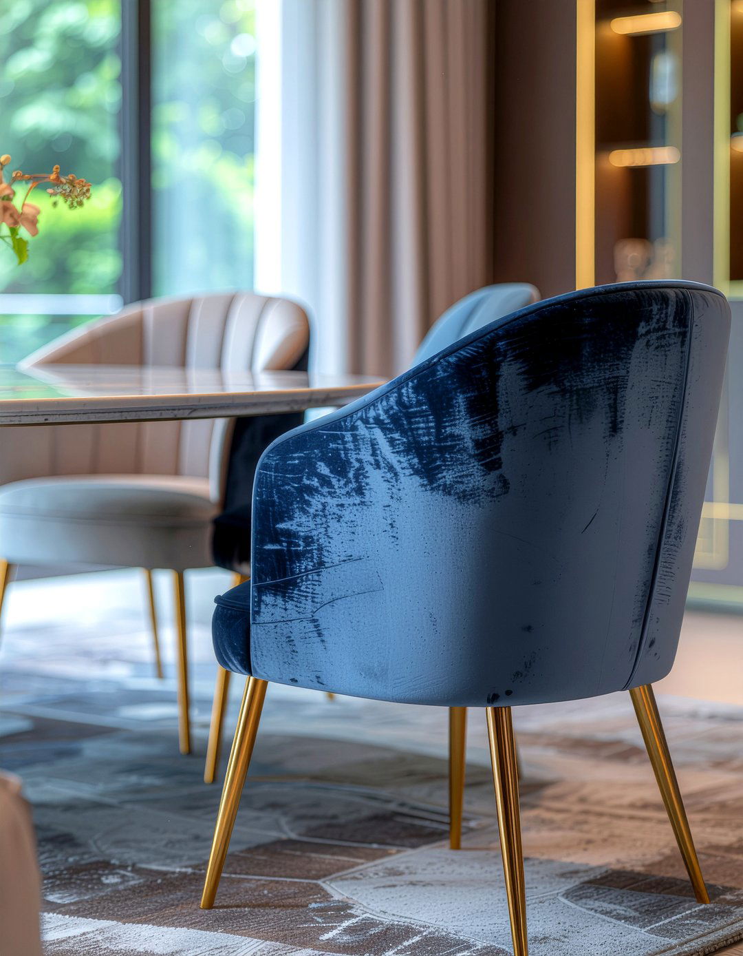 Velvet Dining Armchairs - 30 dining room splurge and save ideas