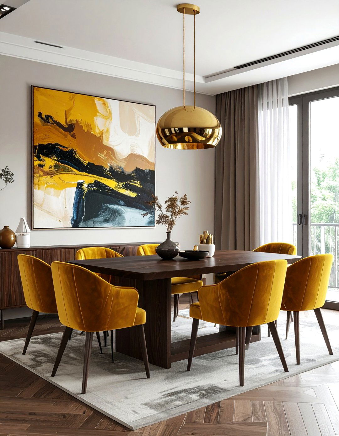 Velvet Dining Chair - 30 beautiful dining room ideas