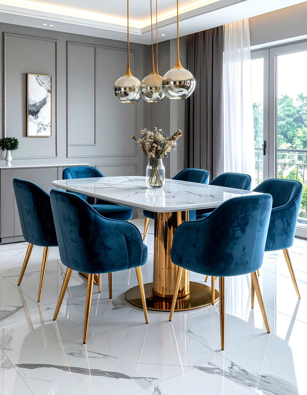 Velvet Dining Chair - 30 dining room soft settings