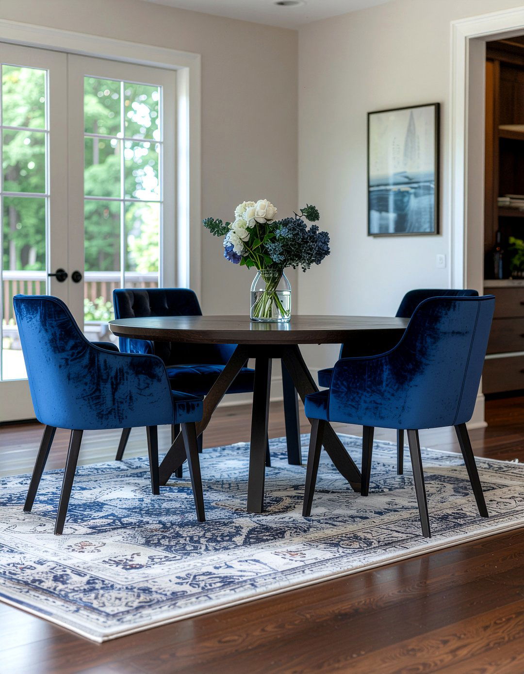 Velvet Dining Chairs - 30 custom dining room ideas