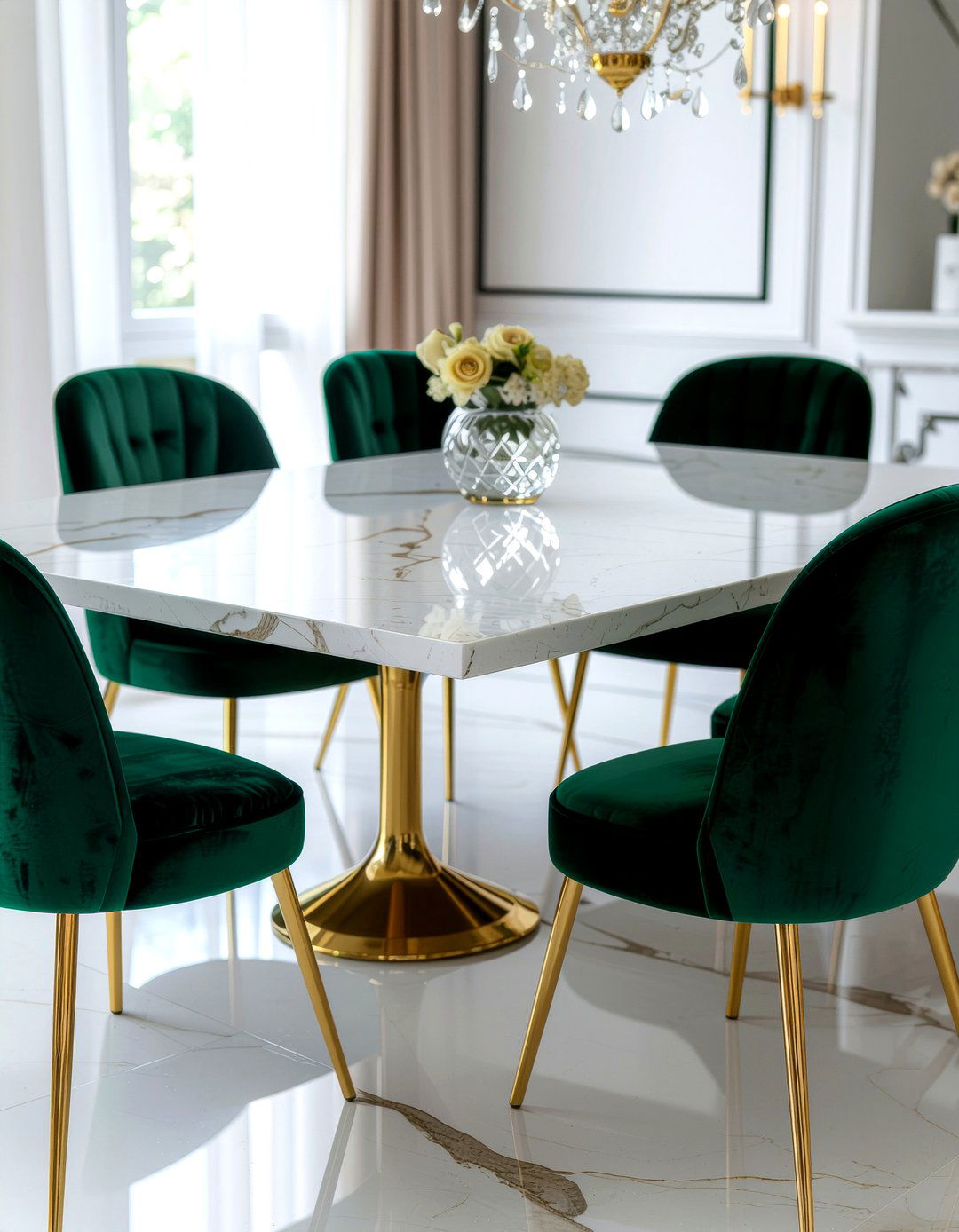 Velvet Dining Chairs - 30 dining room seating ideas