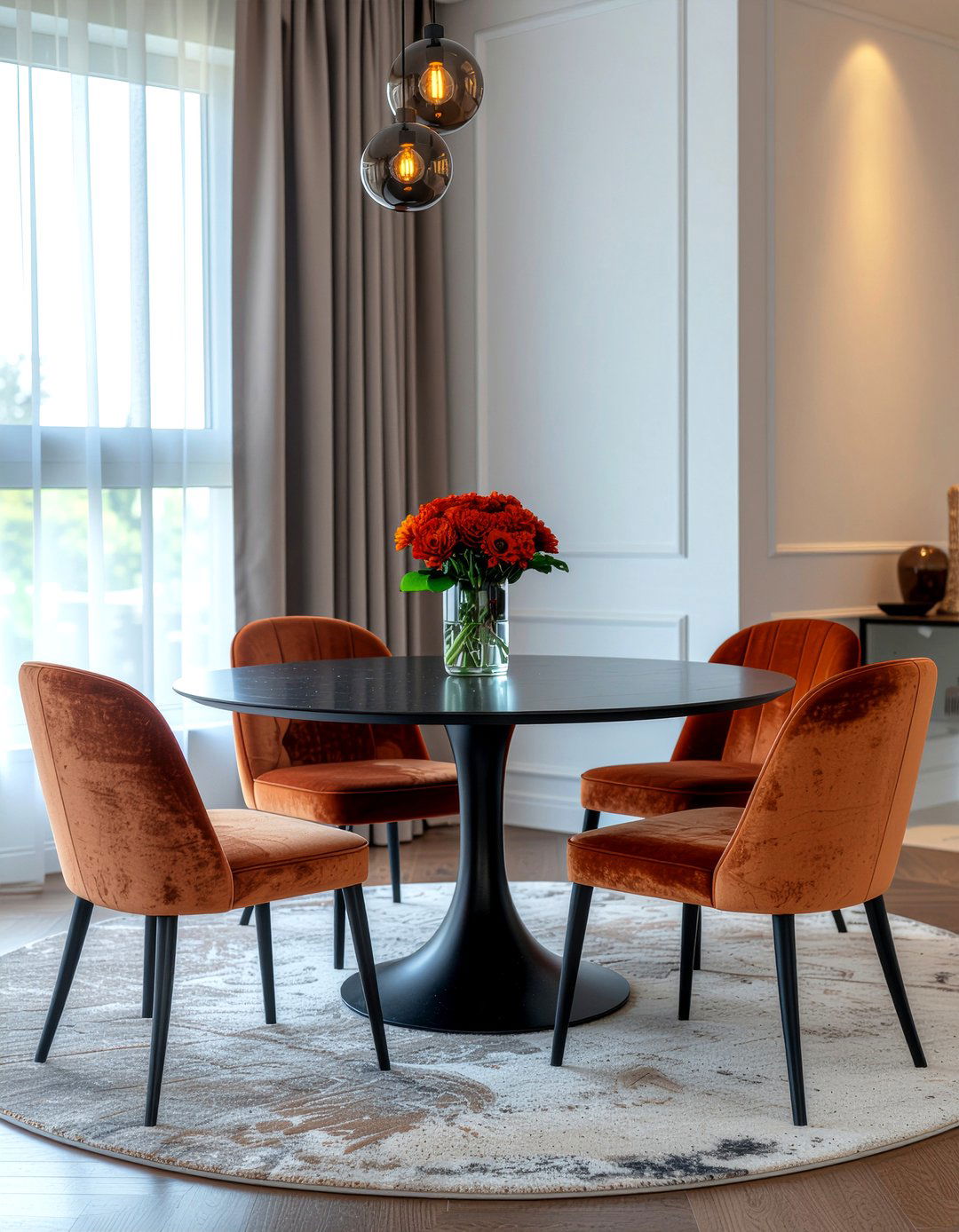 Velvet Dining Chairs - 30 bold dining room ideas