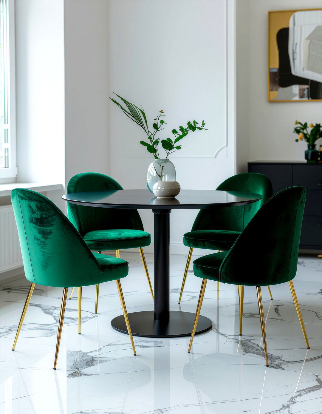 Velvet Dining Chairs - 30 condo dining room ideas