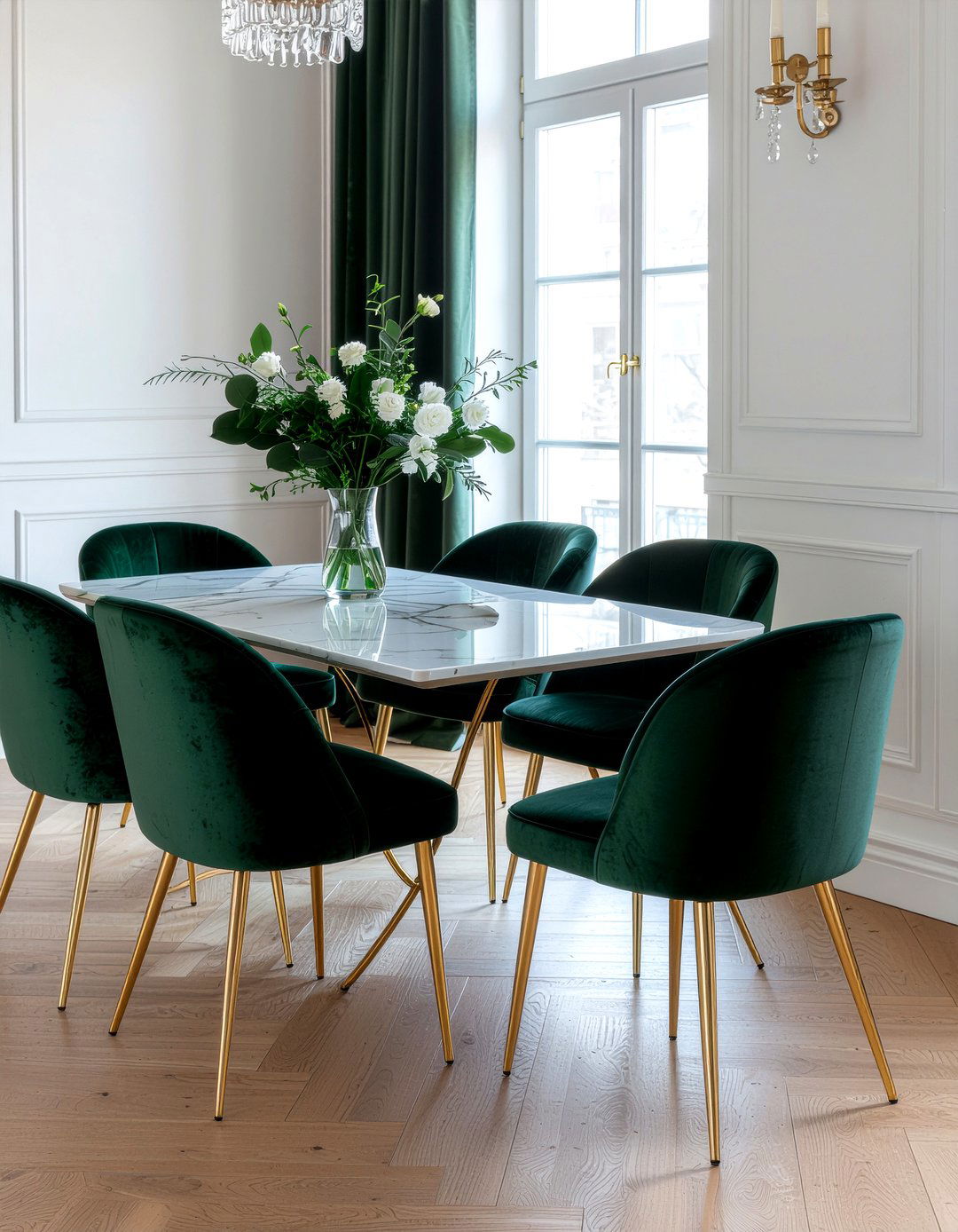 Velvet Dining Chairs - 30 majestic dining room ideas