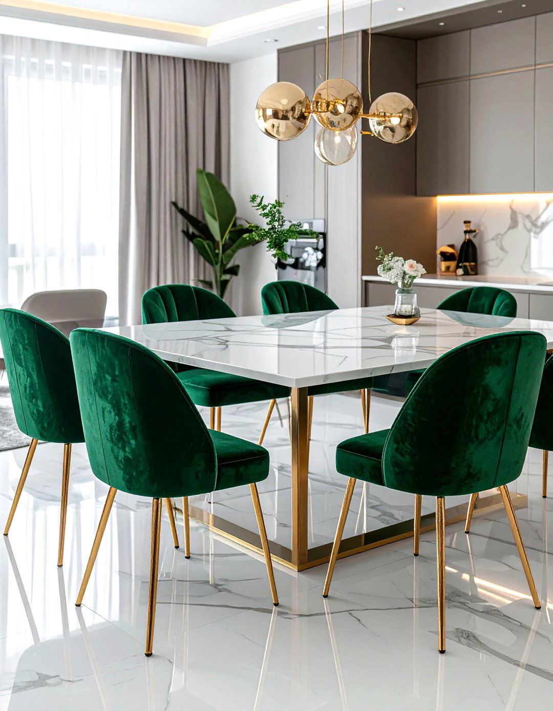Velvet Dining Chairs - 30 real life dining room ideas