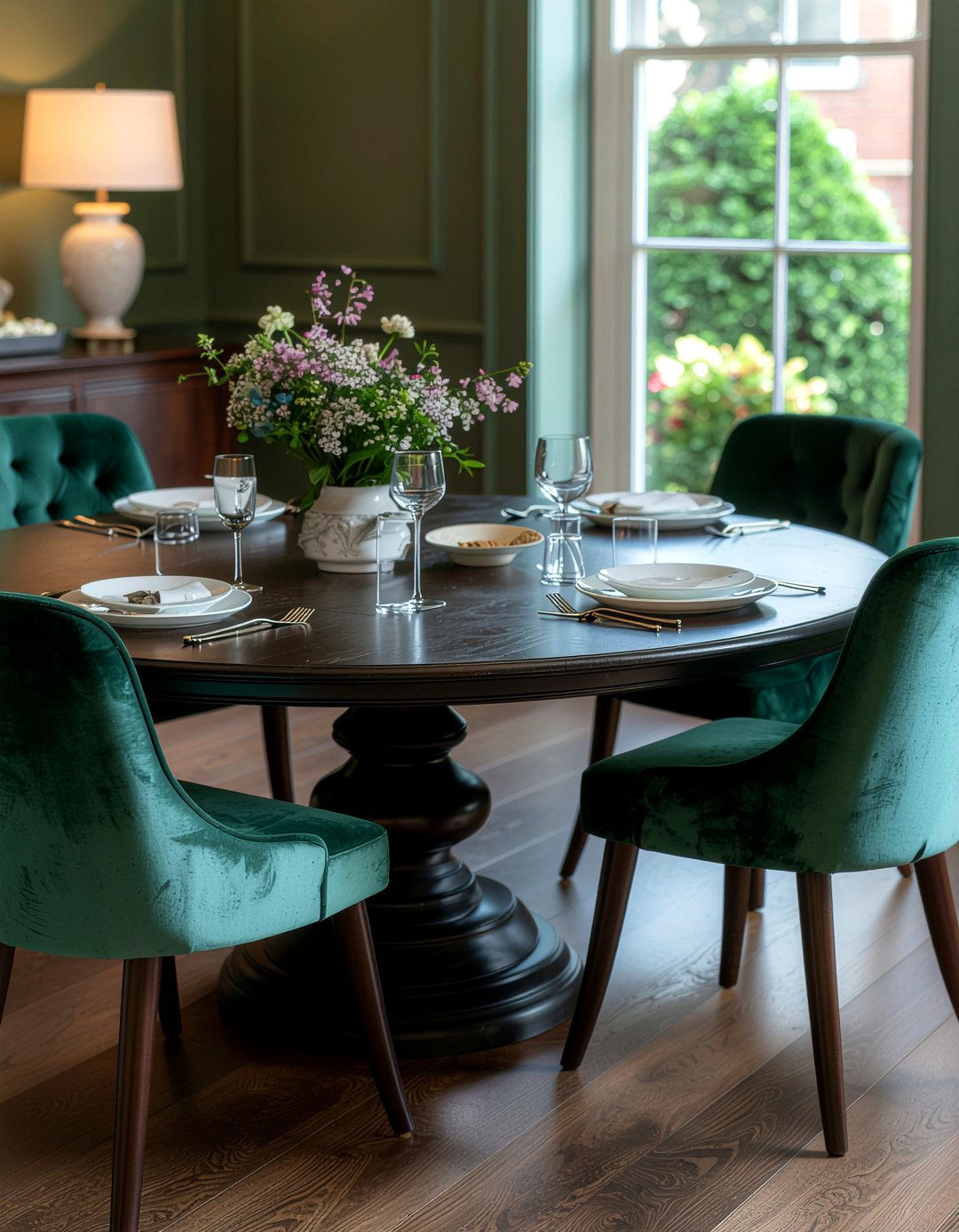 Velvet Dining Chairs - 30 retro dining room ideas