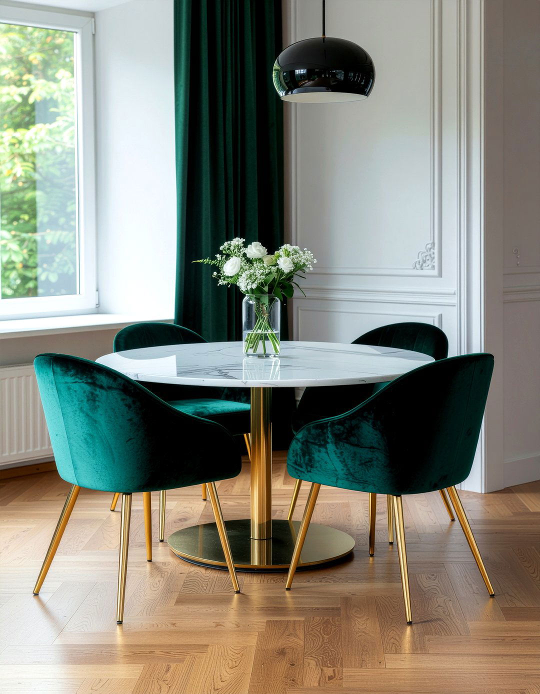 Velvet Dining Chairs - 30 creative dining room ideas