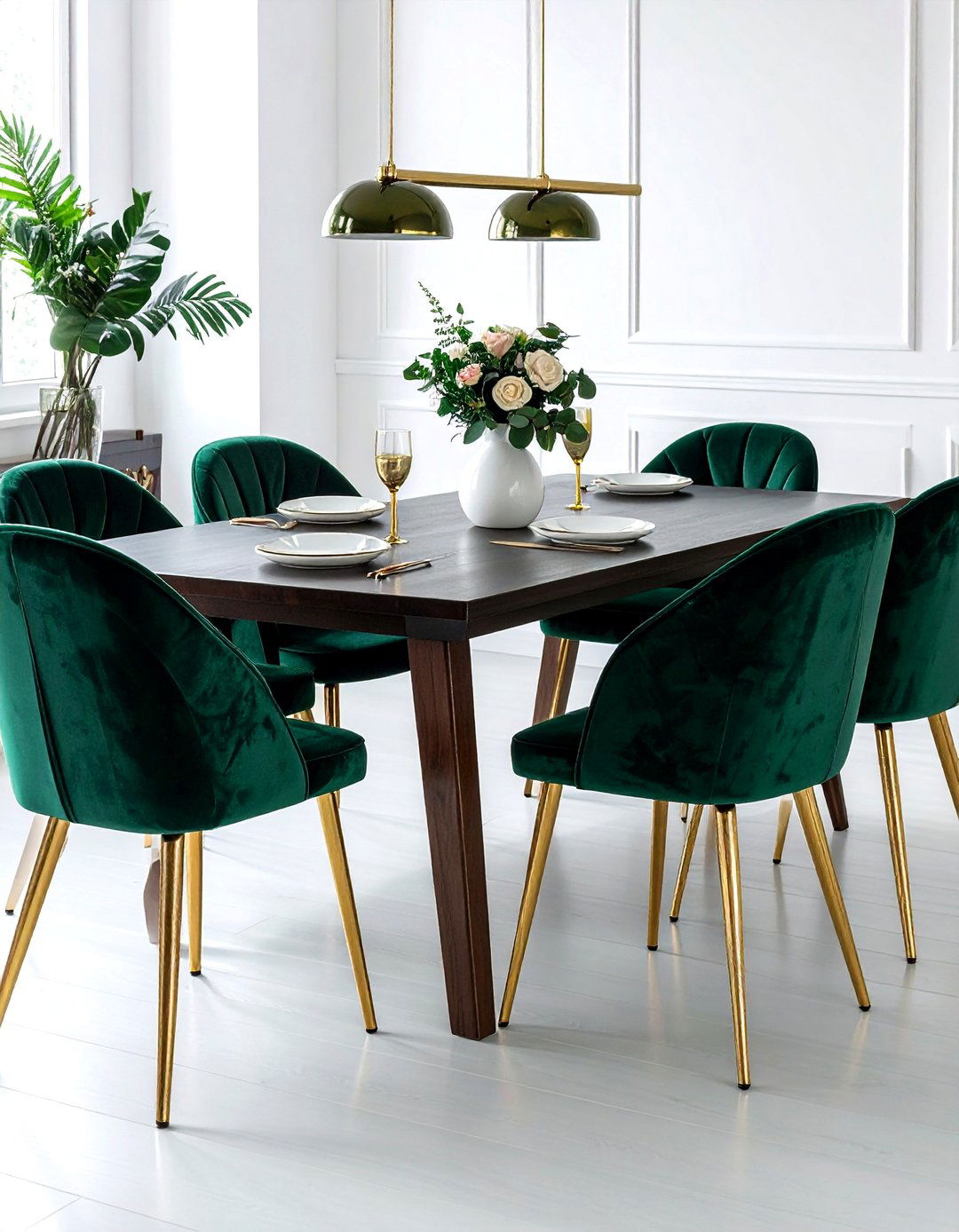 Velvet Dining Chairs - 30 showpiece dining room ideas
