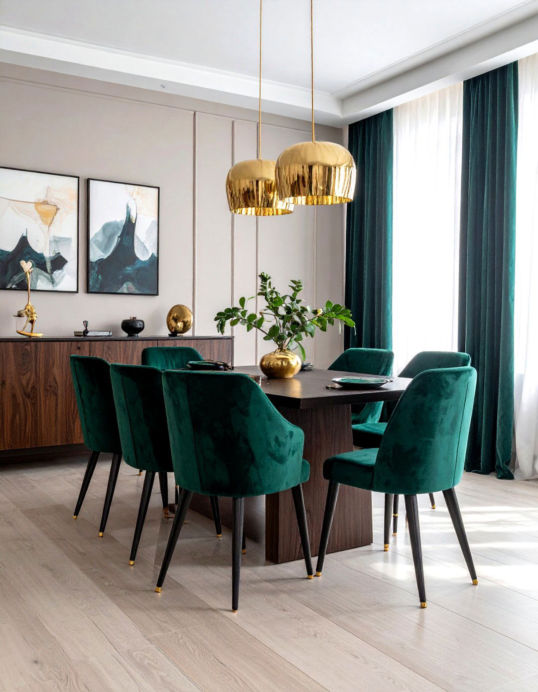 Velvet Dining Chairs - 30 timeless dining room ideas